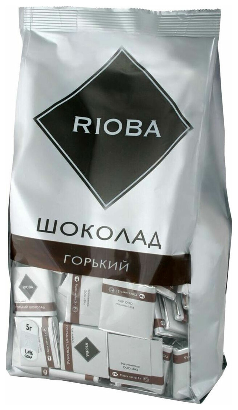 Шоколад порционный Rioba горький 72%, 800 г, пакет, 366306