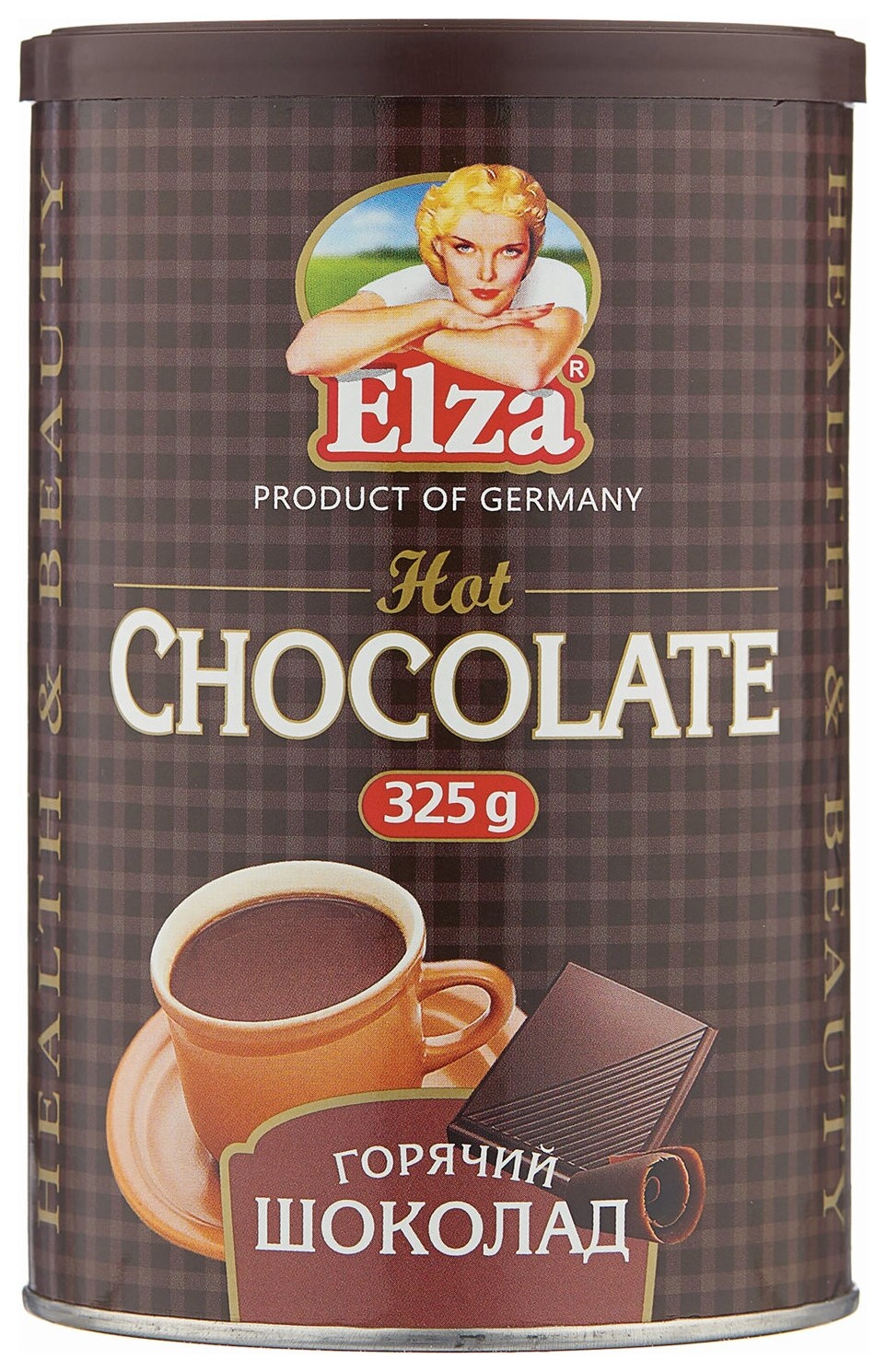 Горячий шоколад Elza "Hot Chocolate" растворимый, 325 г, банка, El32508027 Elza
