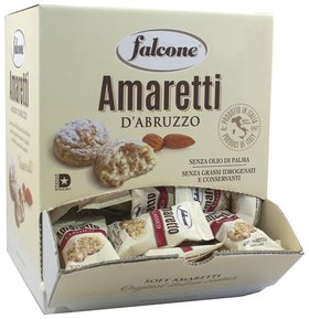 Печенье сдобное Falcone "Amaretti" мягкое Classico, 1 кг (100 шт. по 10 г), в коробке Office-box, Mc-00014395 Falcone