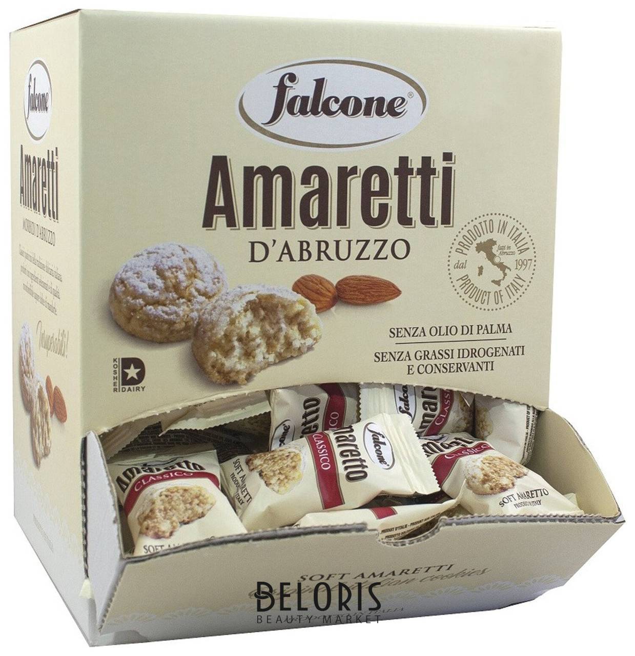 Печенье сдобное Falcone Amaretti мягкое Classico, 1 кг (100 шт. по 10 г), в коробке Office-box, Mc-00014395 Falcone