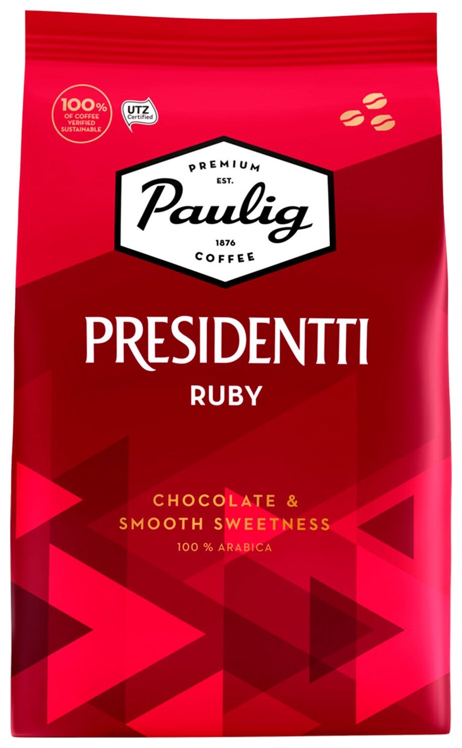 Кофе в зернах Paulig "Presidentti Ruby", арабика 100%, 1000 г, вакуумная упаковка, 17634 Paulig