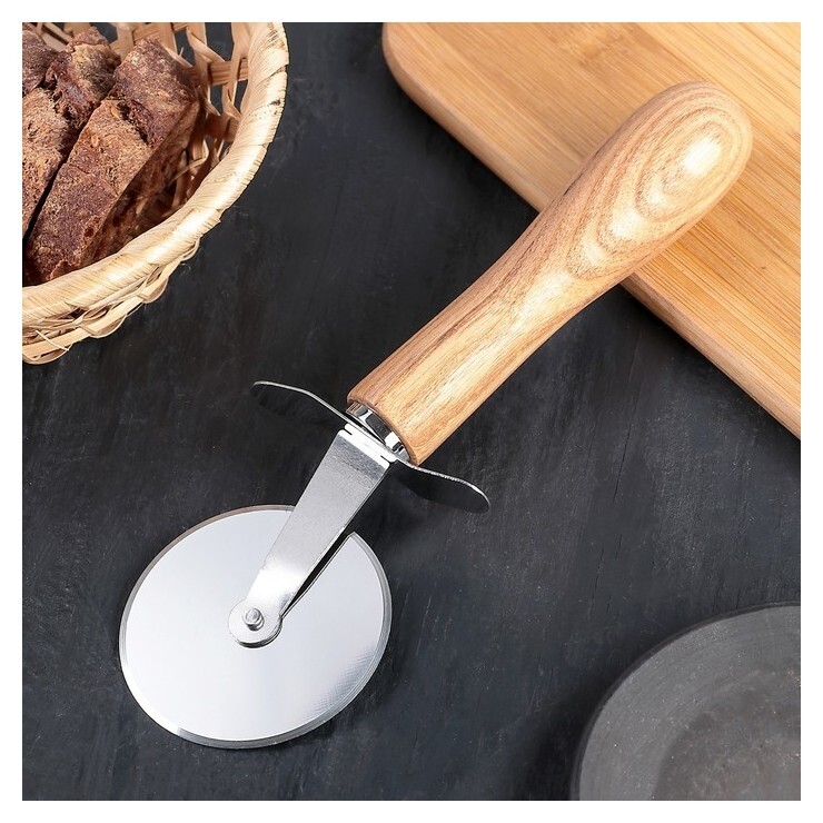 Нож для пиццы и теста доляна «Кафу», 20,5 см, ручка из бразильской гевеи  Доляна