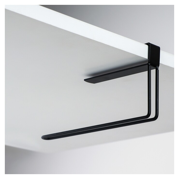 Держатель для бумажных полотенец подвесной доляна «Лофт», 20,6×2×10,1 см, цвет чёрный  Доляна