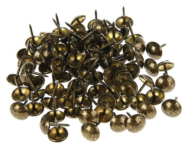 Гвозди декоративные 11х17 мм, цвет античная бронза 058, в упаковке 500 шт.