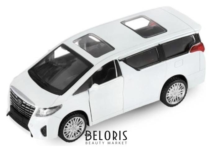 Машина металлическая Toyota Alphard 1:42, инерция, открываются двери, цвет белый КНР Игрушки