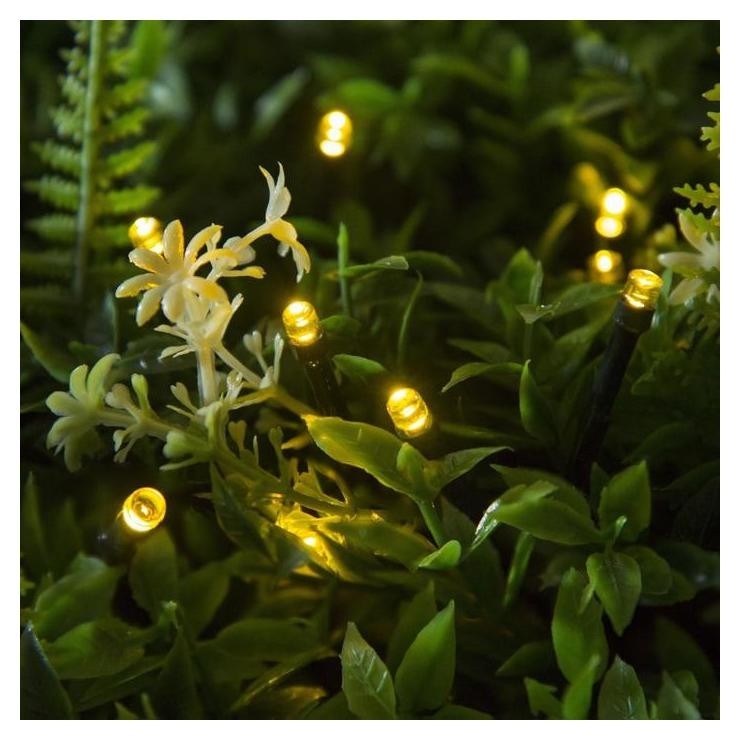 

Гирлянда "Нить" 10 м, тёмная нить, 100 Led, свечение жёлтое, 2 режима, солнечная батарея