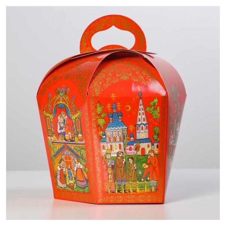 

Коробка для кулича "Палех красный" диаметр 13,4 см