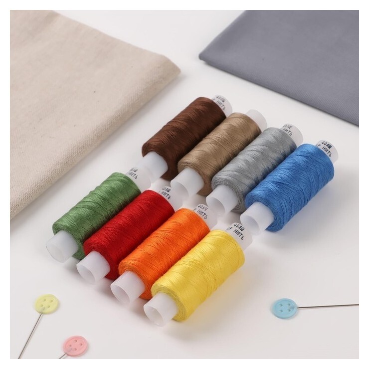 Набор ниток «Яркая осень», 40лш, 200 м, 8 шт  Красная нить