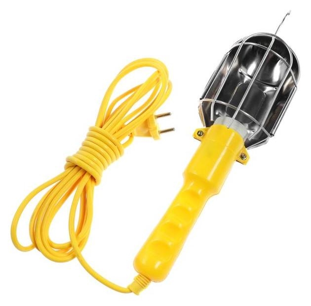 Светильник переносной Luazon Lighting с выключателем под лампу E27, 5 метров, желтый