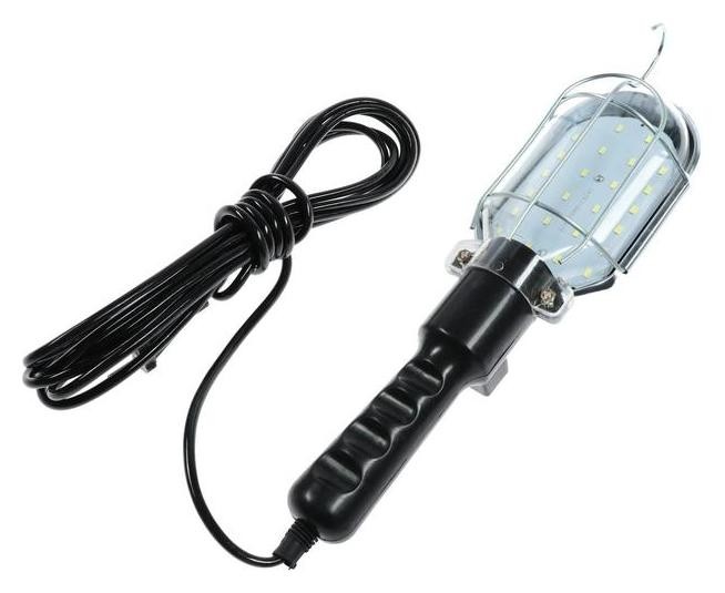 Светильник переносной светодиодный Luazon Lighting с выключателем, 10вт, 24led, 5 м, черный