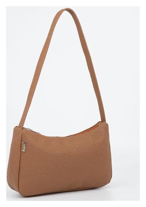 Сумка-багет, отдел на молнии, цвет коричневый  El masta