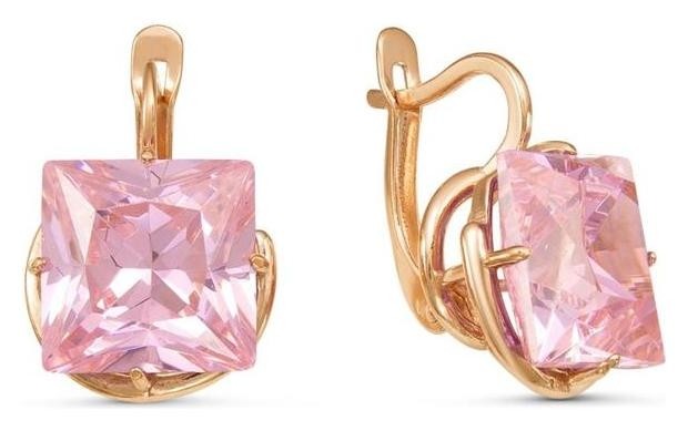 

Серьги "Северное сияние" позолота, цвет розовый