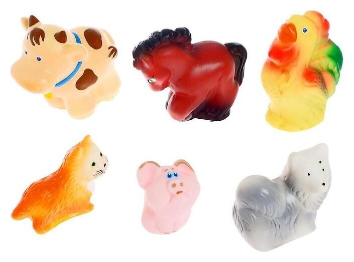 Набор резиновых игрушек «Деревенские животные»  Кудесники