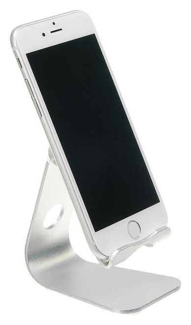 Подставка для телефона, с регулируемым углом наклона, металл, серый