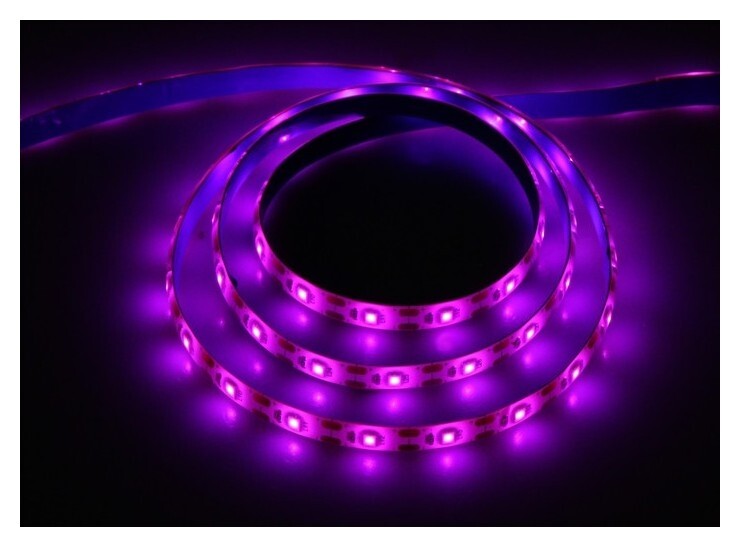 Светодиодная лента для растений Luazon Lighting, 1 м, 60smd5050/м, 6,2 Вт, Ip65, от USB 5V  LuazON Home