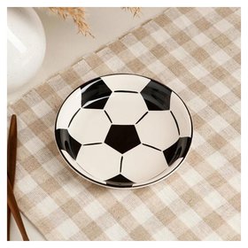 Тарелка для закусок "Футбол", керамика, 13 см Керамика ручной работы