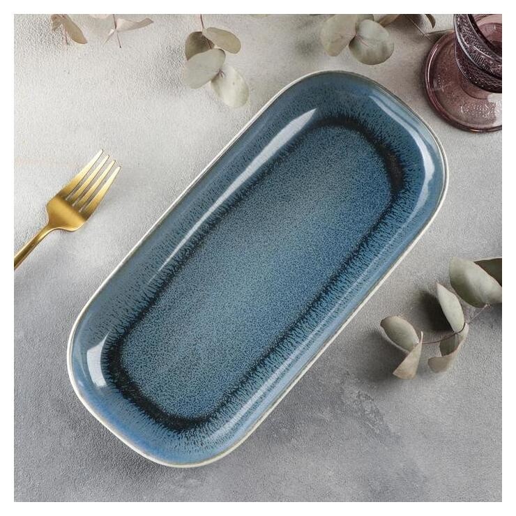 Блюдо для подачи Magistro Pearl, 30×14 см, цвет синий  Magistro