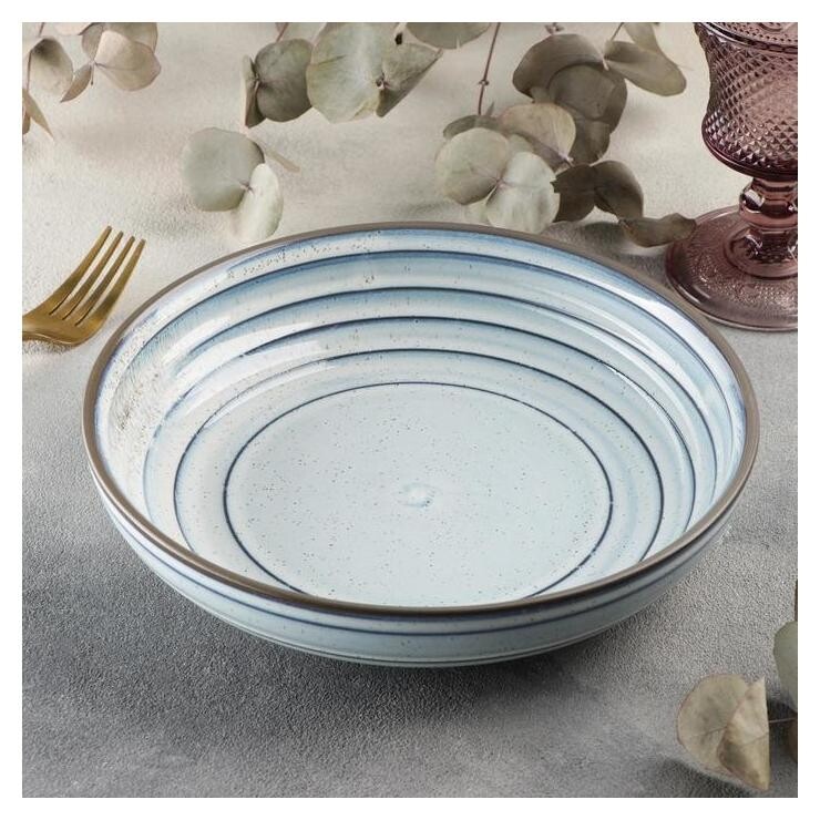 Салатник Magistro Garland, 22,5×23 см, цвет белый, синий  Magistro