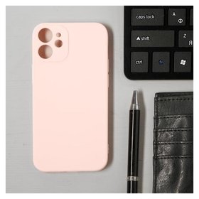 Чехол Luazon для телефона Iphone 12 Mini, Soft-touch силикон, розовый LuazON Home
