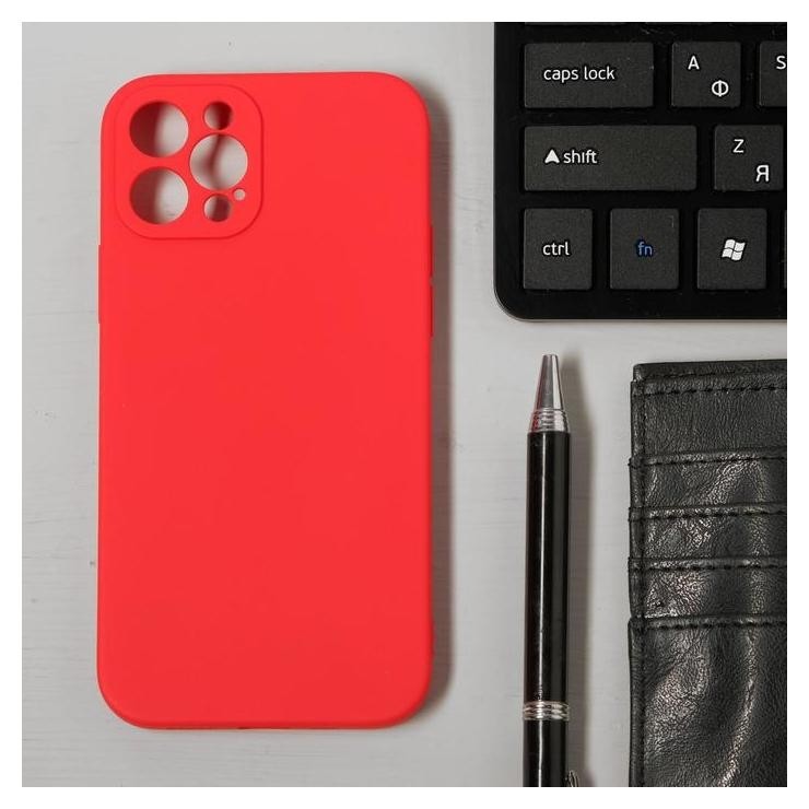 Чехол Luazon для телефона Iphone 12 Pro, Soft-touch силикон, красный