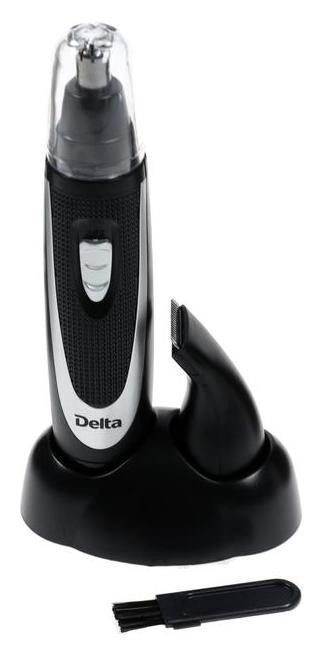 Триммер Delta Dl-4301, для ушей/бороды, 2 Вт, 2 насадки, серебристо-чёрный