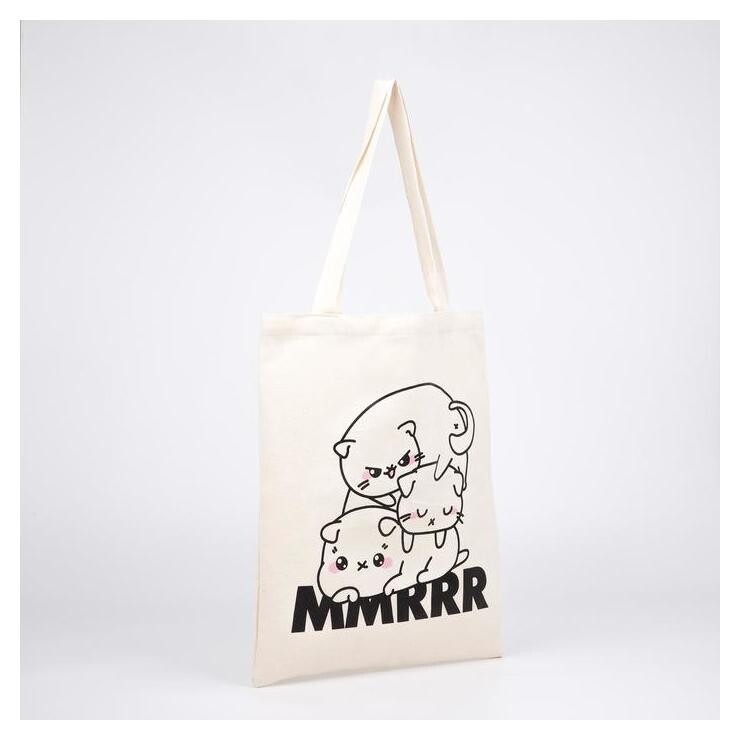 Сумка-шоппер «Милый котик» 35х0,5х40, отд без молнии, без подкладки  Nazamok