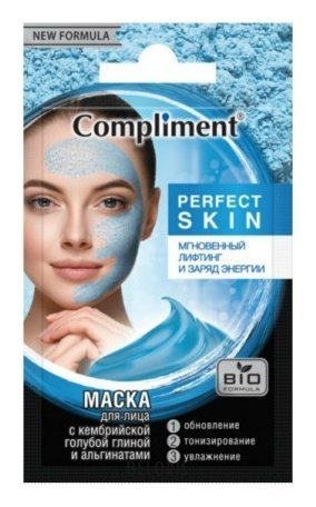 Маска для лица с кембрийской голубой глиной и альгинатами Compliment Perfect Skin