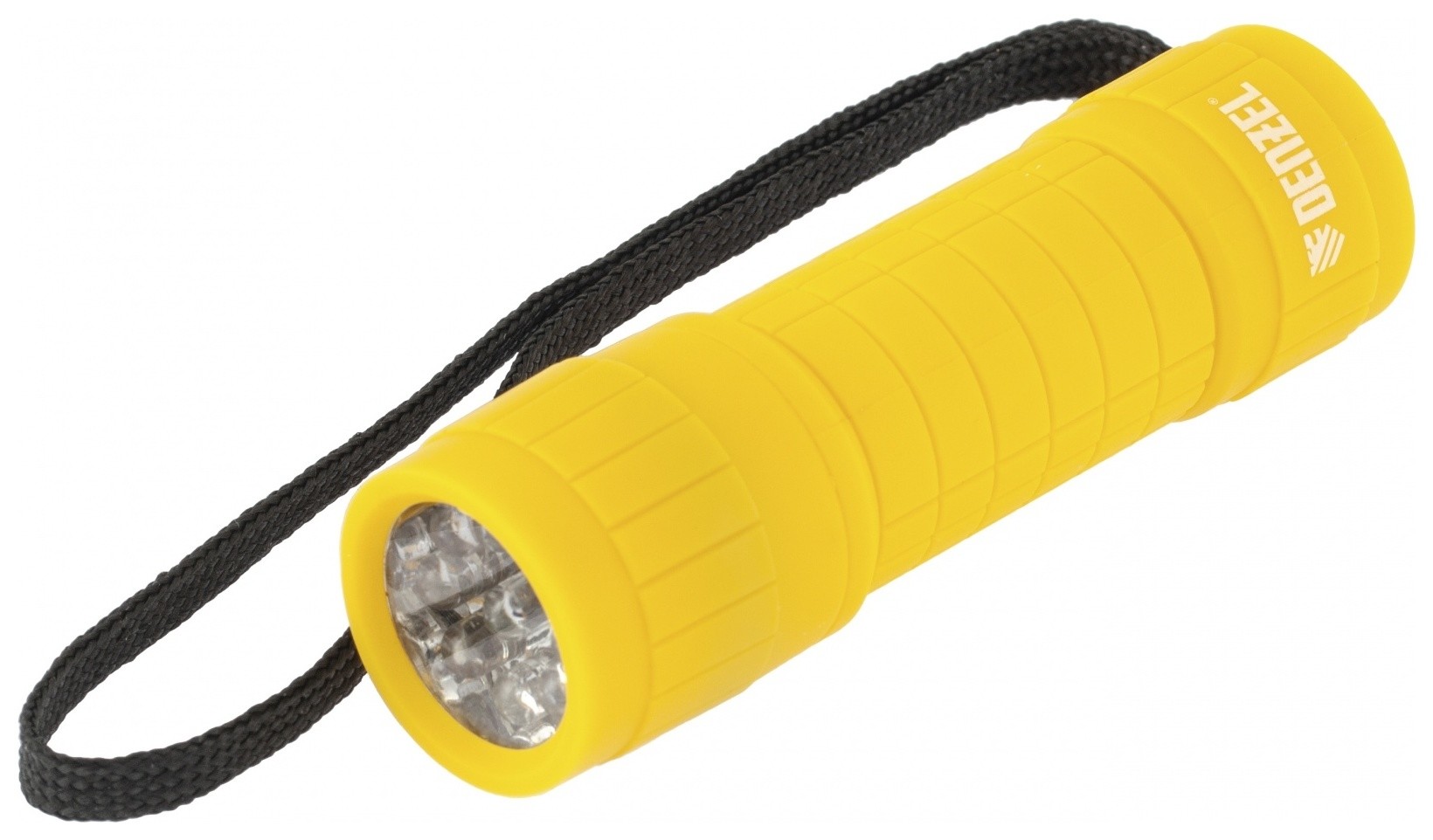 Фонарь светодиодный, желтый корпус с мягким покрытием, 9 Led, 3хааа
