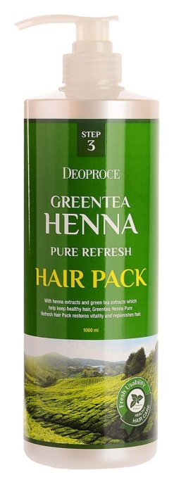 Маска для волос с зеленым чаем и хной Henna Pure Refresh Hair Pack