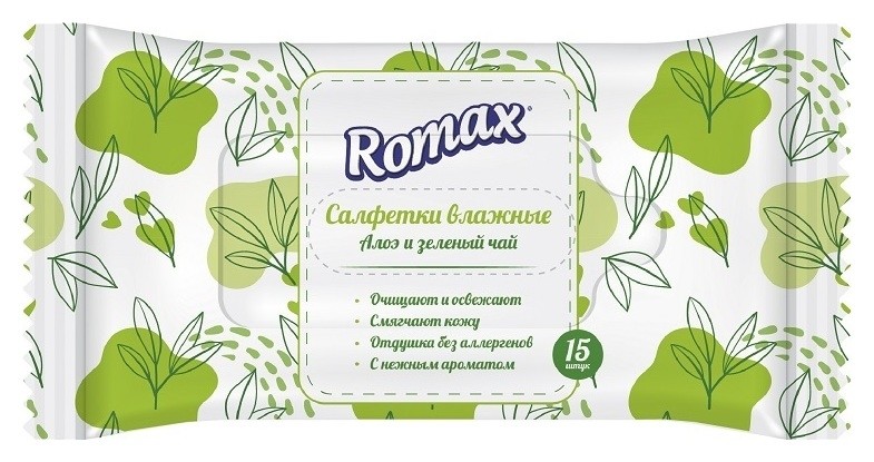 

Салфетки влажные с ароматом Алоэ и зеленый чай