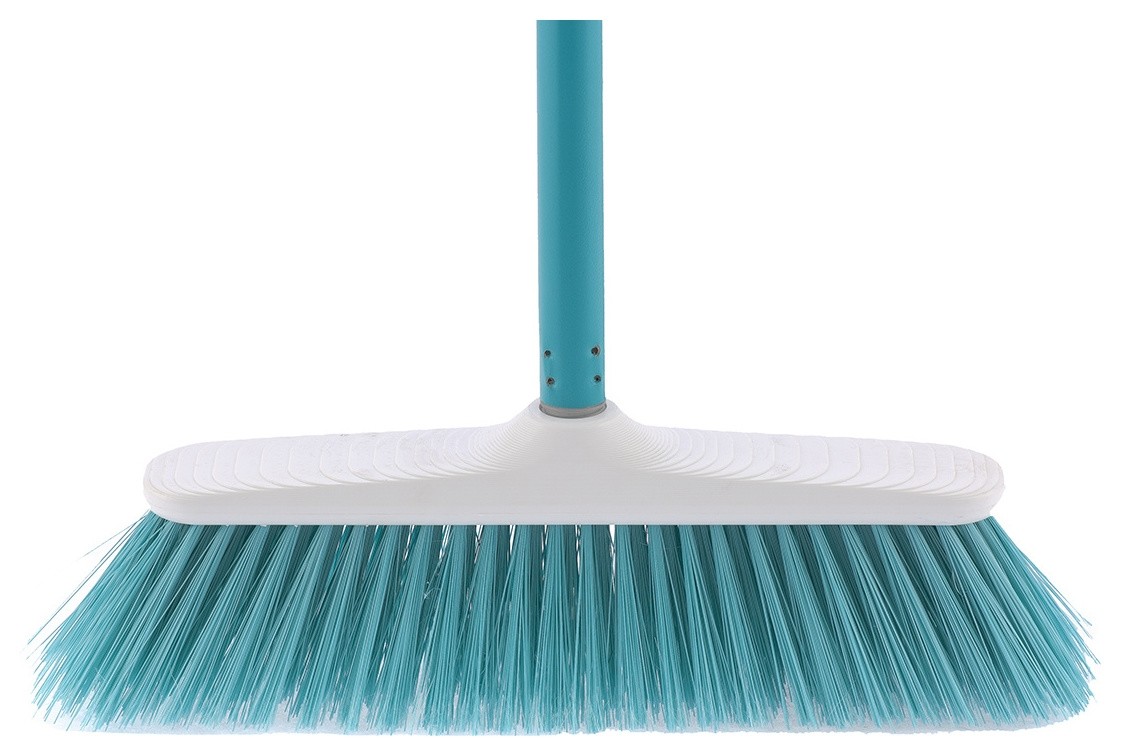 

Щетка пластмассовая для подметания пола, 270 мм, "Classic" бирюзовая щетина, C черенком, 120 см, D 22 мм