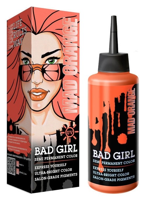 Тон Неоновый оранжевый Mad Orange  Bad Girl
