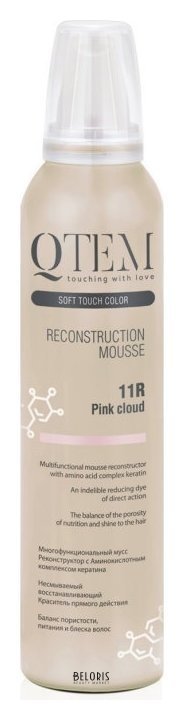 Мусс реконструктор для волос Soft touch color reconstruction mousse Qtem Soft Touch Color