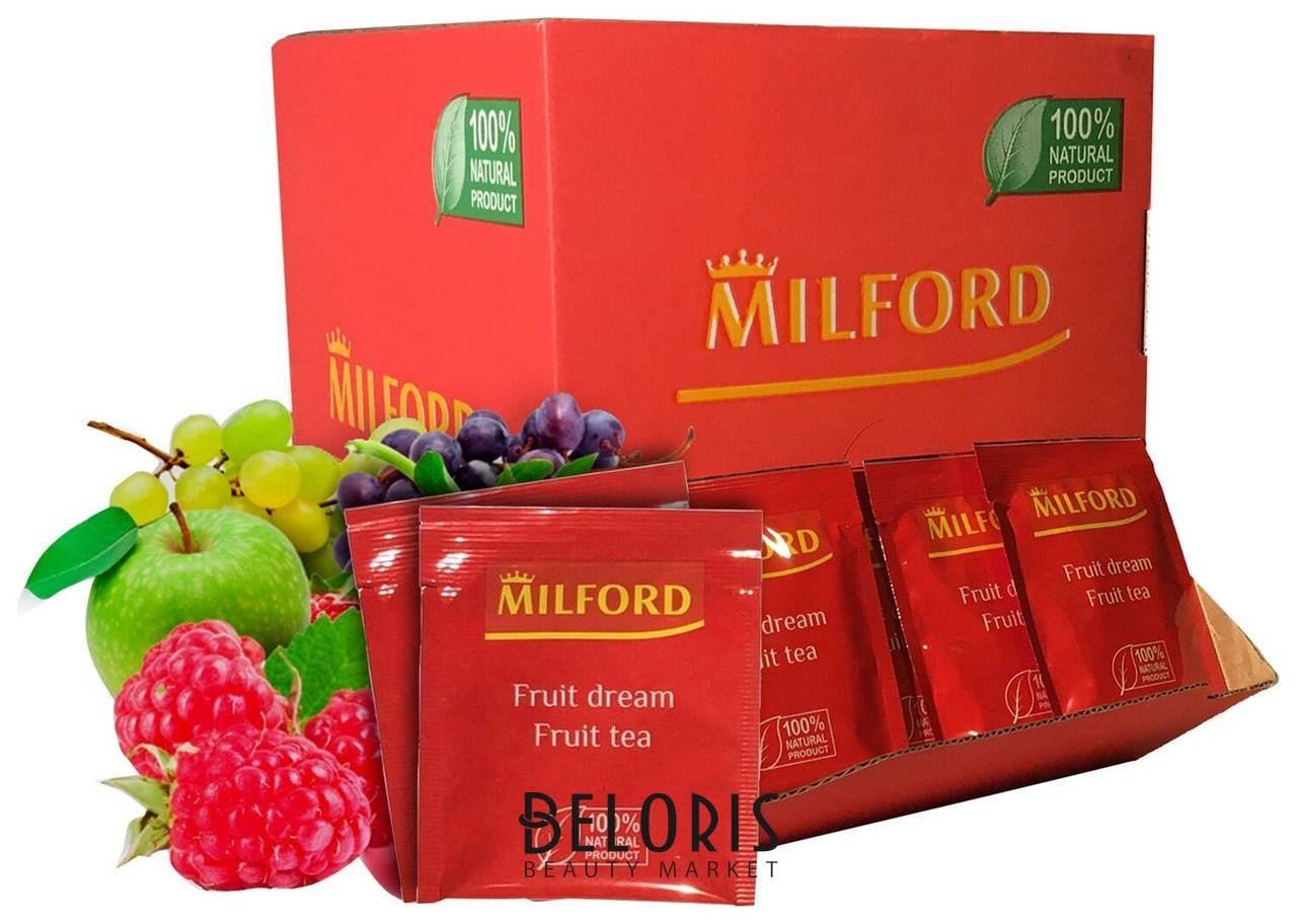 Чай Fruit Dream Фруктовая мечта 200 пакетиков в конвертах по 1,75 г Milford
