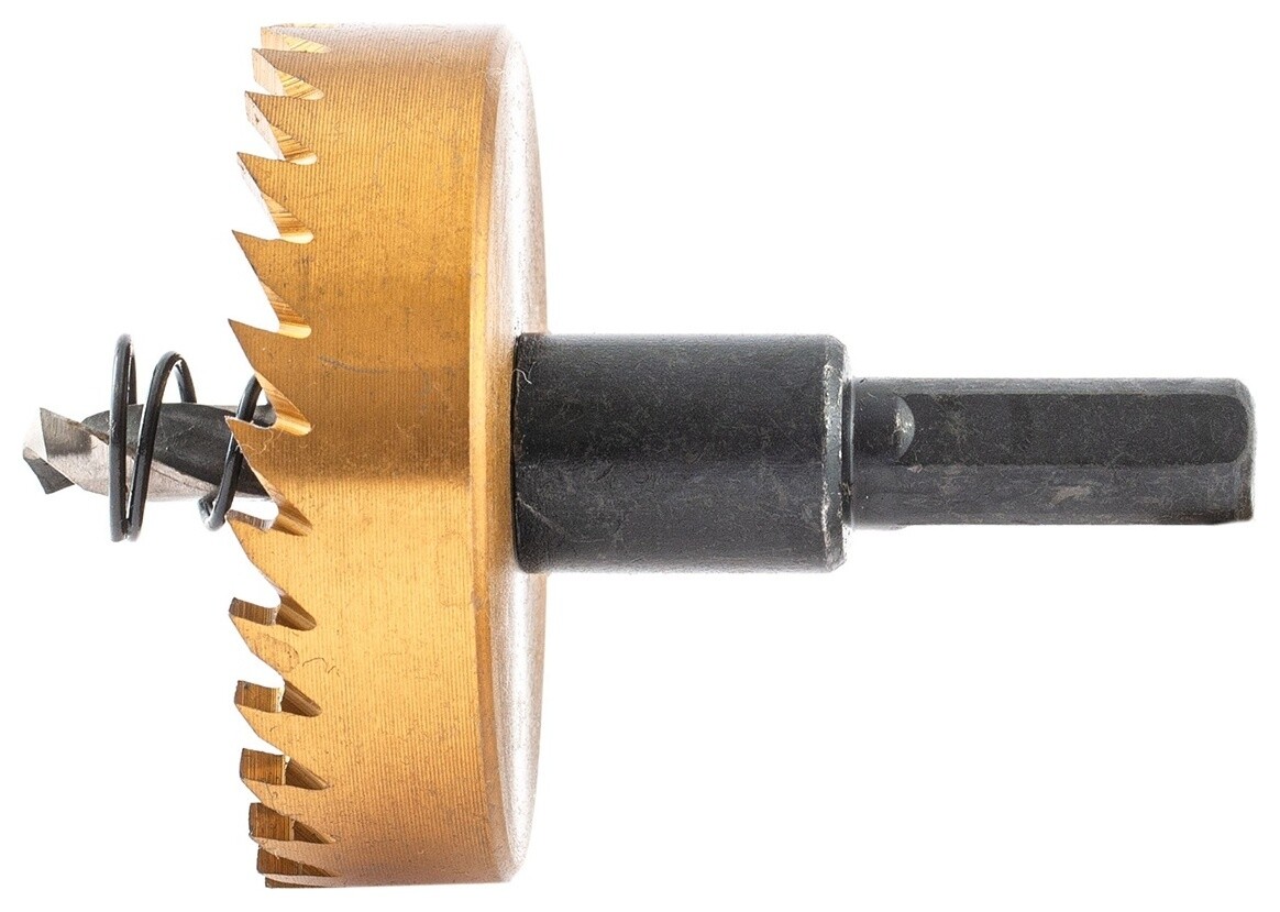 Коронка по металлу Hss, 50 мм, нитридтитановое покрытие  Denzel