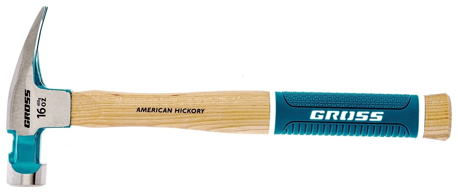 

Молоток-гвоздодер, 450 г, угол 75, магнит, обрезиненная рукоятка American Hickory