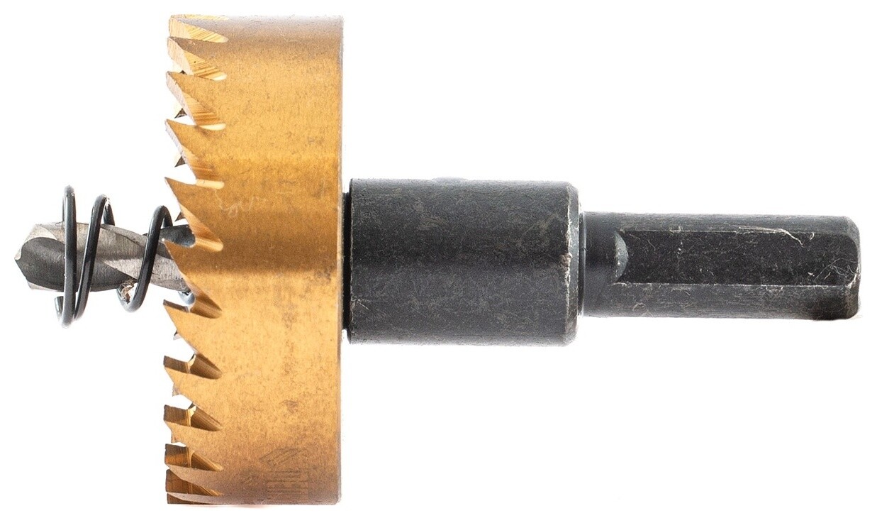 Коронка по металлу Hss, 41 мм, нитридтитановое покрытие Denzel