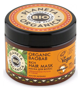 Густая маска для волос Organic Baobab Planeta Organica
