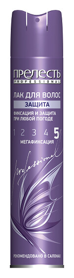 Лак для волос "Защита" мегафиксация  Прелесть