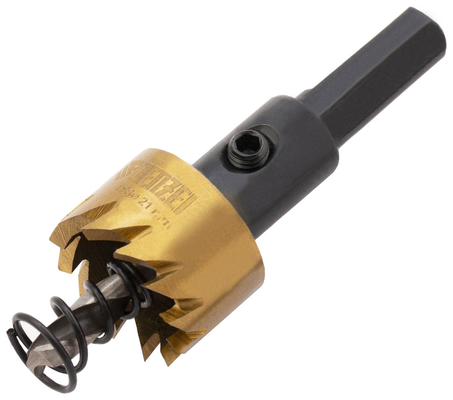 Коронка по металлу Hss, 21 мм, нитридтитановое покрытие Denzel