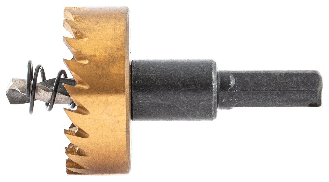 Коронка по металлу Hss, 38 мм, нитридтитановое покрытие Denzel