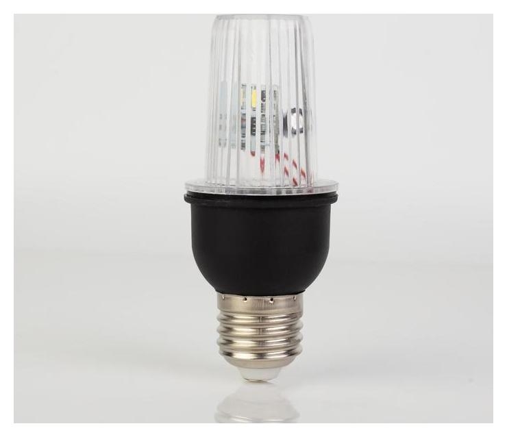 Лампа светодиодная строб, прозрачная, е27, 4led, 3 Вт, 220 В, 6500к, белое свечение