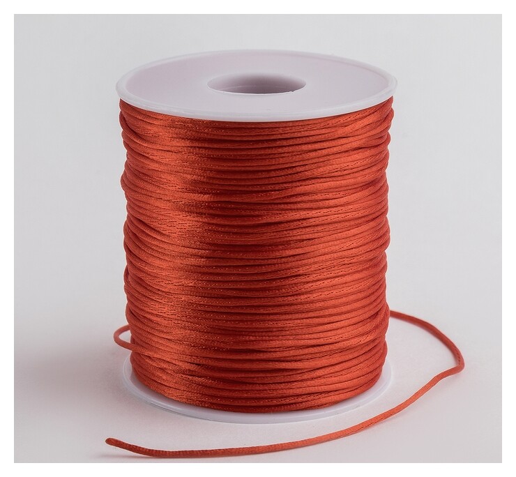 Шнур нейлоновый на бобине, D=1мм L=100м, цвет красный  