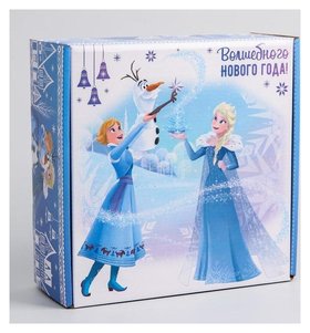 Коробка подарочная складная "Волшебного нового года", холодное сердце, 24.5 × 24.5 × 9.5 см Disney