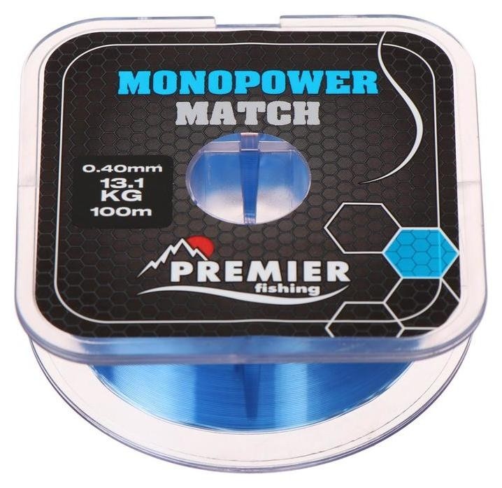

Леска Premier Fishing Monopower Match, Blue, 0,40 мм/100 м