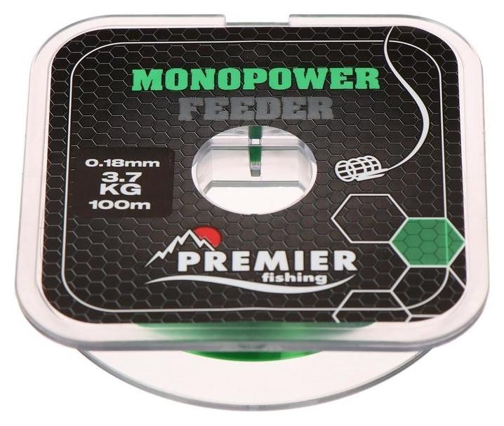 

Леска Premier Fishing Monopower Feeder, Green, 0,18 мм/100 м