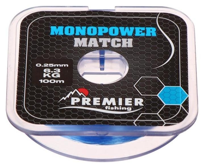 

Леска Premier Fishing Monopower Match, Blue, 0,25 мм/100 м