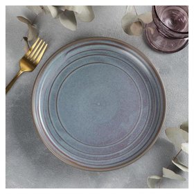 Тарелка обеденная Magistro Garland, 22×2,5 см, цвет серый Magistro