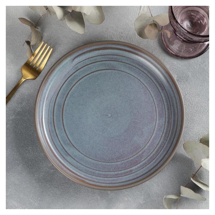 Тарелка обеденная Magistro Garland, 22×2,5 см, цвет серый  Magistro