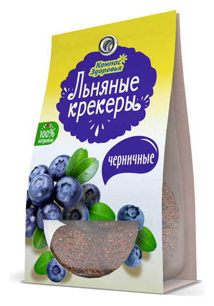 

Крекеры льняные с черникой